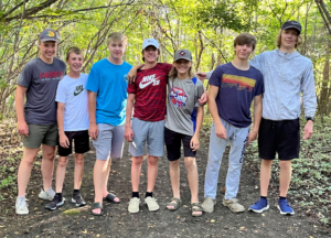 Confirmation group on the meditation trail